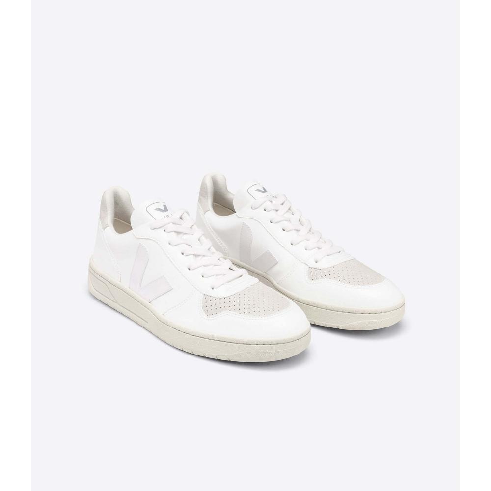 Men's Veja V-10 CWL Sneakers White/Beige | ZA 333KOR